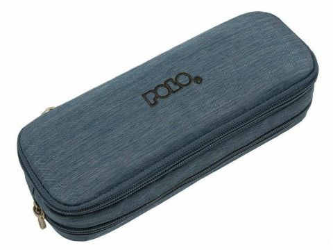 Polo Κασετίνα Duo Box Pencil Case Σκούρο Γαλάζιο 9-37-004-5500